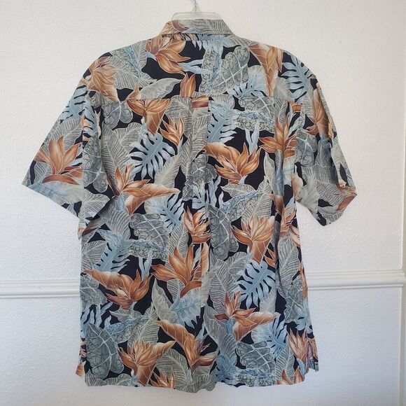 Cooke Street Shirt Honolulu Reverse Print Leaves Hawaiian Button Down Mens L - Picture 10 of 15